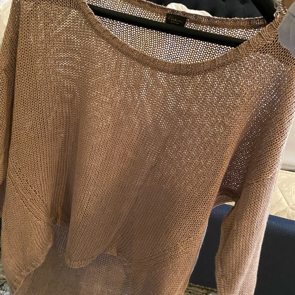 Aritzia brown knit crop sweater - Picture 2 of 5